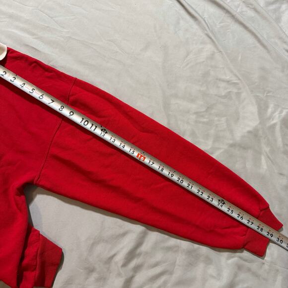 Vintage Cactus Bay Red/White Jeweled Christmas "Believe" Collared Sweatshirt- M - Picture 8 of 8